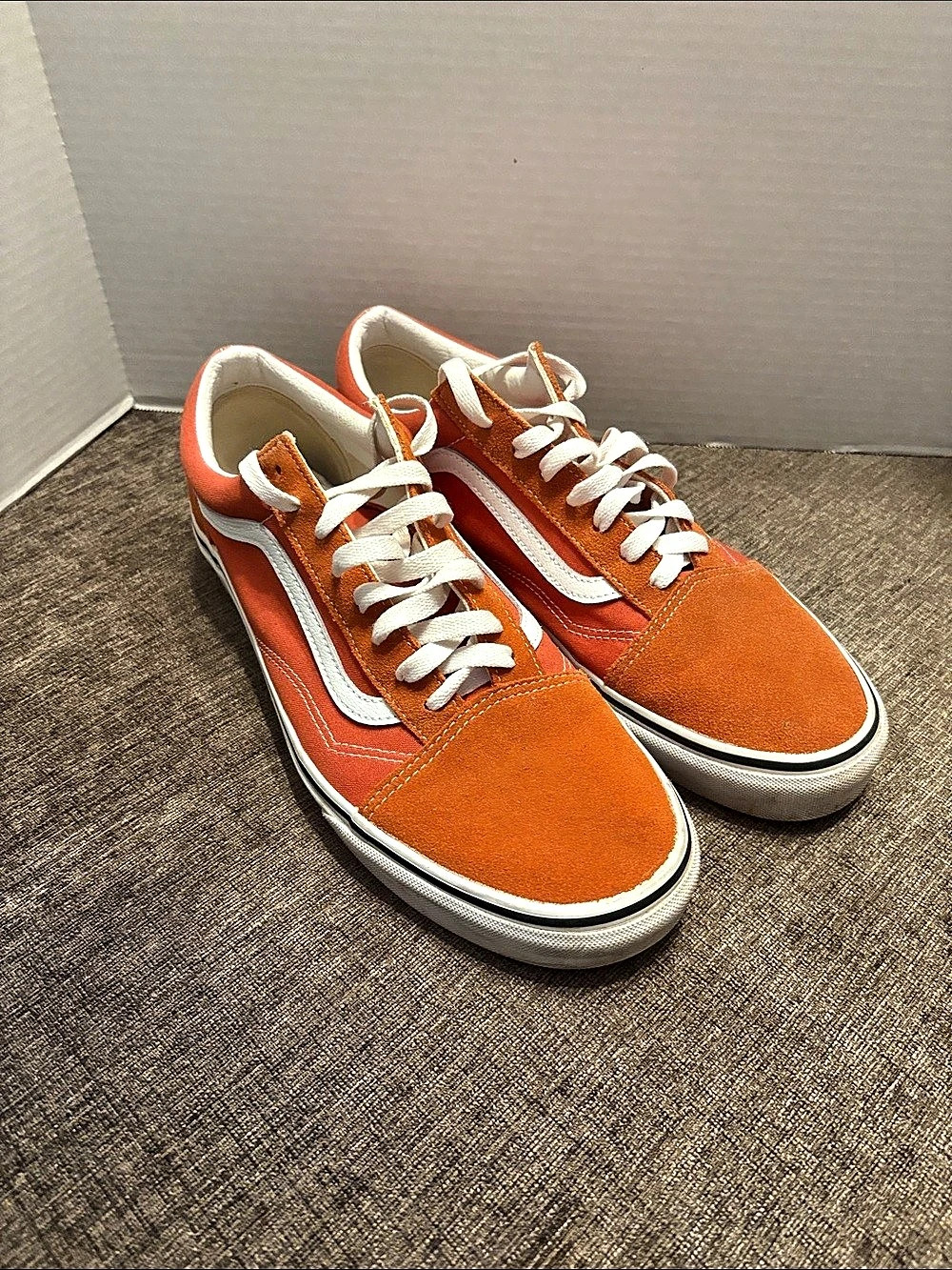 Vans Old Skool Orange & White Sneakers